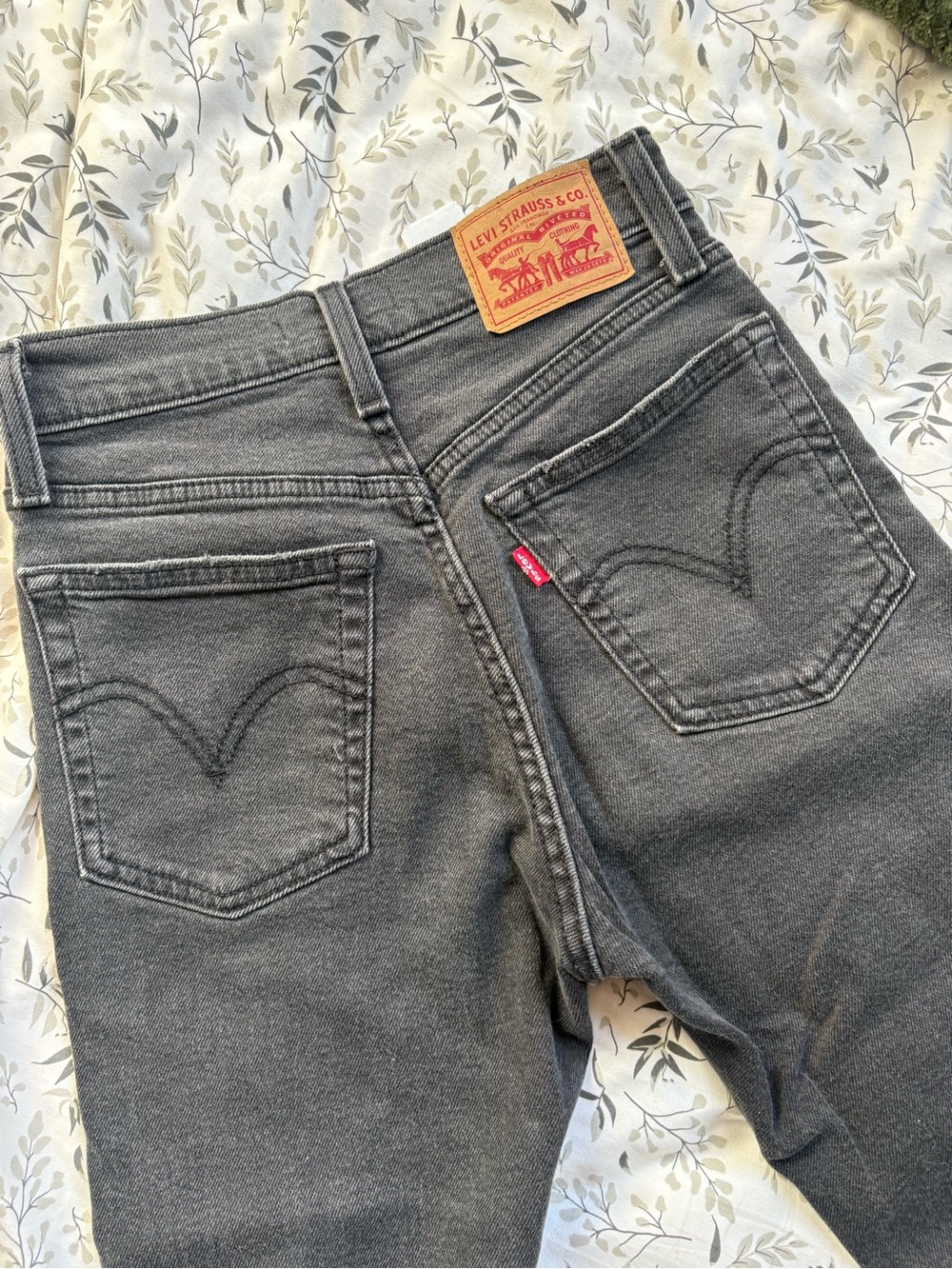 Levi's Black Straight Leg Denim Jeans
